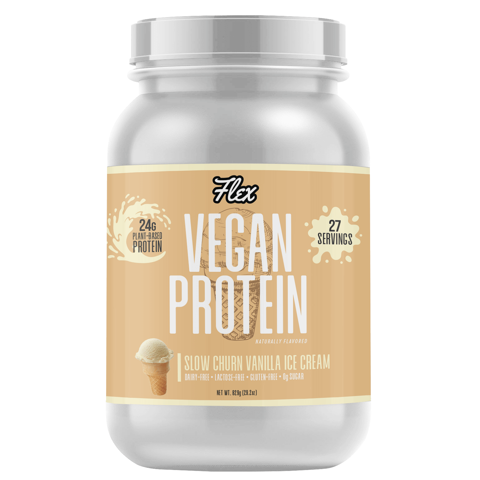 Slow Churn Vanilla Ice Cream Vegan Protein