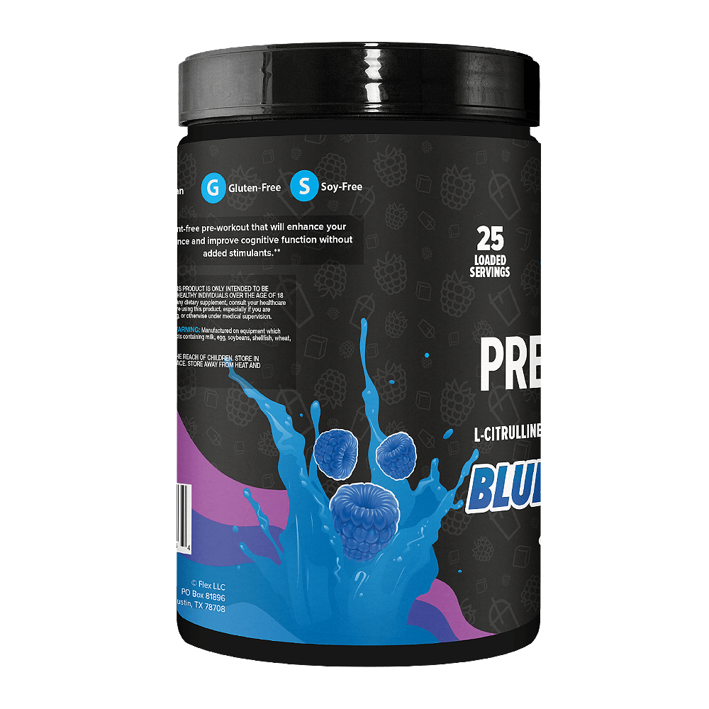 Blue Raspberry Pre Workout Protein Cookie Butter Powder