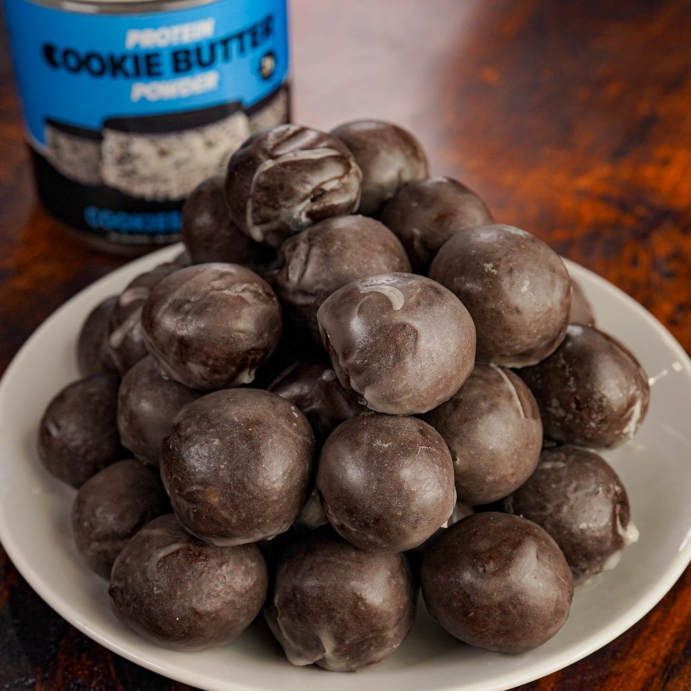 Glazed Chocolate Protein Donuts Holes