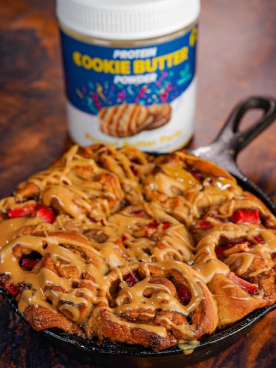 Dairy Free PB&J Protein Cinnamon Rolls: