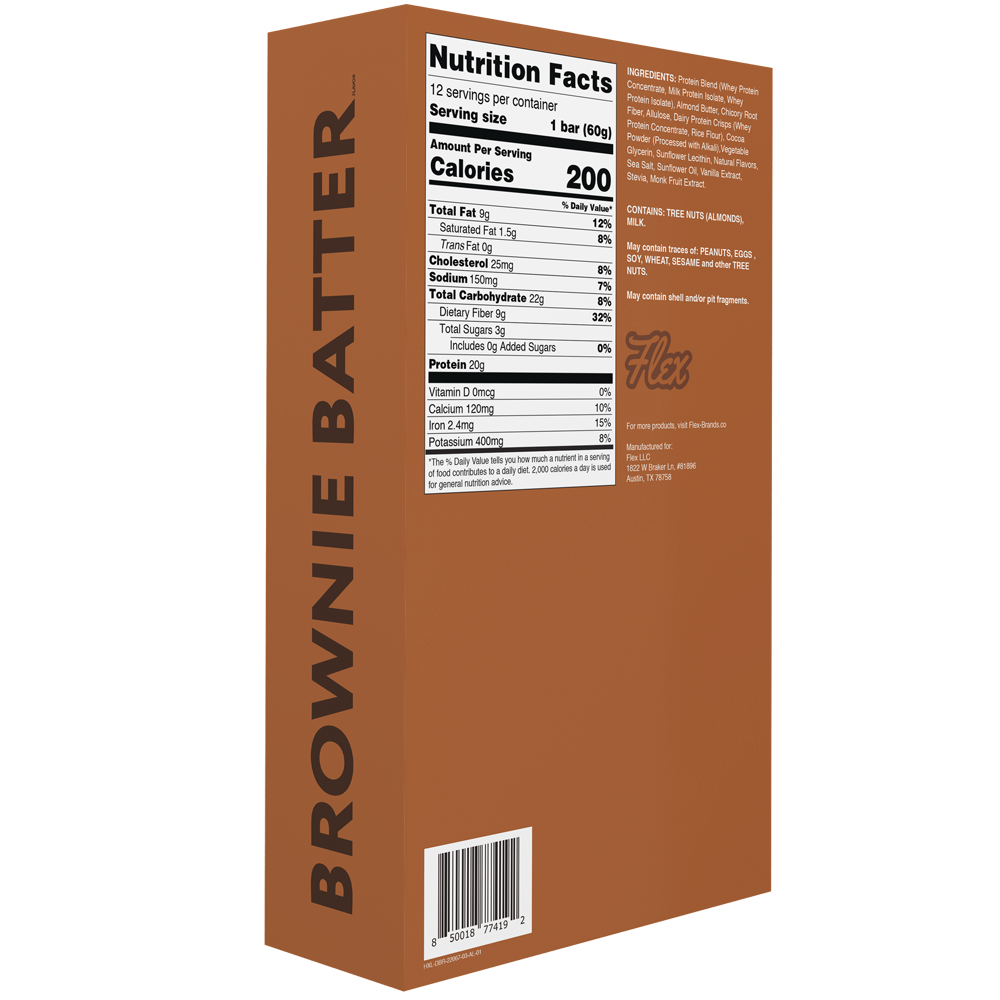 Barra de proteína de masa de brownie de acceso anticipado 